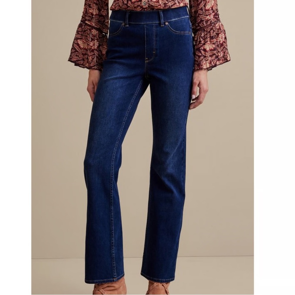 Soft Surroundings The Ultimate Pull On Bootcut Denim Jeans
